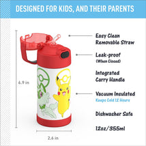 Thermos FUNtainer Stainless Steel Water Bottle 12 oz - Pokémon Image 2