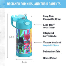 Thermos FUNtainer Stainless Steel Water Bottle 12 oz - Trolls 3  Image 2