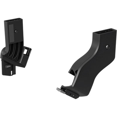 Thule Urban Glide 3 Double Bassinet Adapter in black, featuring two adapters designed for attaching a bassinet.