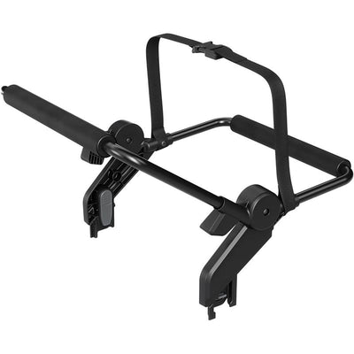 Double car seat adapter for Thule Urban Glide 3, featuring a durable black frame and adjustable straps for secure attachment.