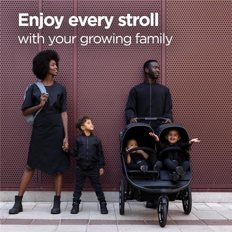 Thule - Urban Glide 3 Double Child All-Terrain Stroller, Black Image 7