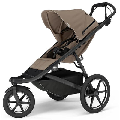 Thule - Urban Glide 3 Single Jogging Stroller + Cup Holder, Tinted Taupe (Brixy Exclusive) Image 1