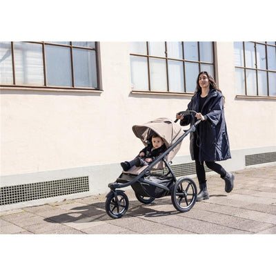 Thule - Urban Glide 3 Single Jogging Stroller + Cup Holder, Tinted Taupe (Brixy Exclusive) Image 2