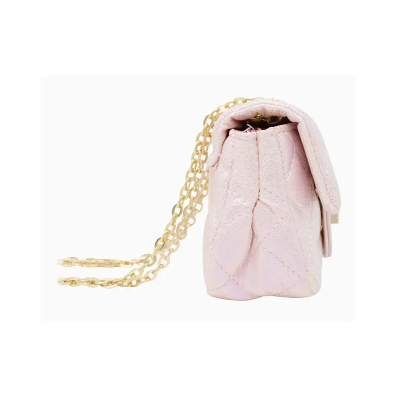 Tiny Treats - Classic Quilted Shiny Mini Bag, Pearl Image 2