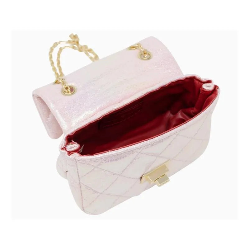 Tiny Treats - Classic Quilted Shiny Mini Bag, Pearl Image 3