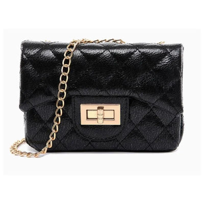 Tiny Treats - Metallic Classic Mini Purse, Black Image 1