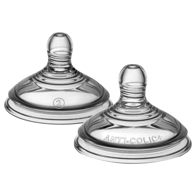 Tommee Tippee 2-Pack Advanced Anti-Colic Medium Flow Baby Bottle Nipples - 3+ Months Image 1