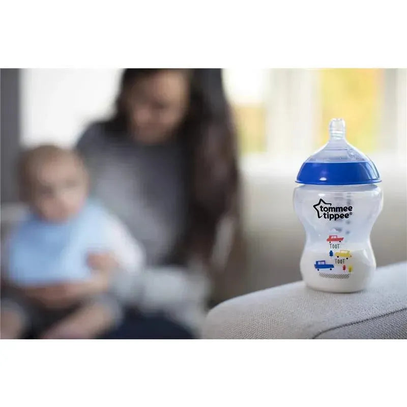 Tommee Tippee 2-Pack Closer To Nature 9oz Anti-Colic Newborn Baby Bottle - Blue Image 7