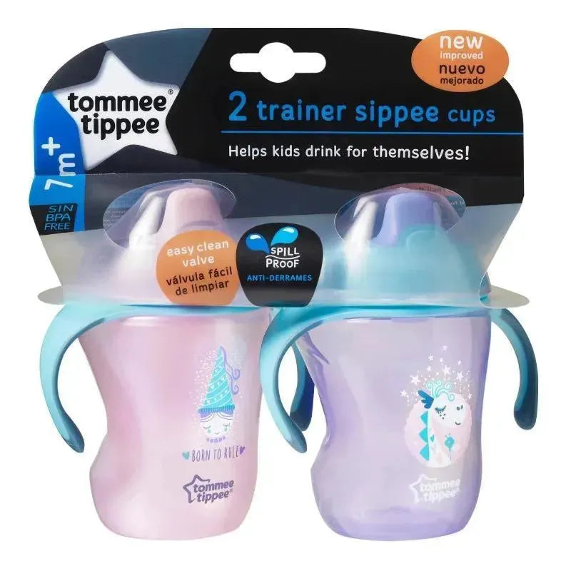 Tommee Tippee - 2Pk 8Oz Infant Trainer Sippee Cup 7M+, Colors May Vary Image 4