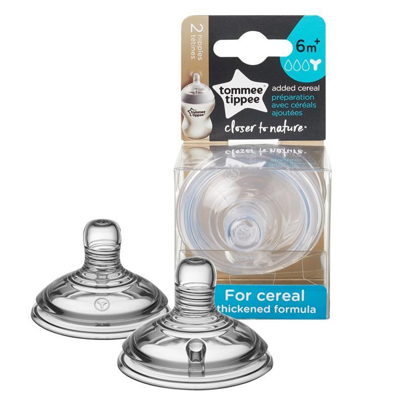 Tommee Tippee - Close To Nature 2 Pk Added Cereal Nipple Image 1