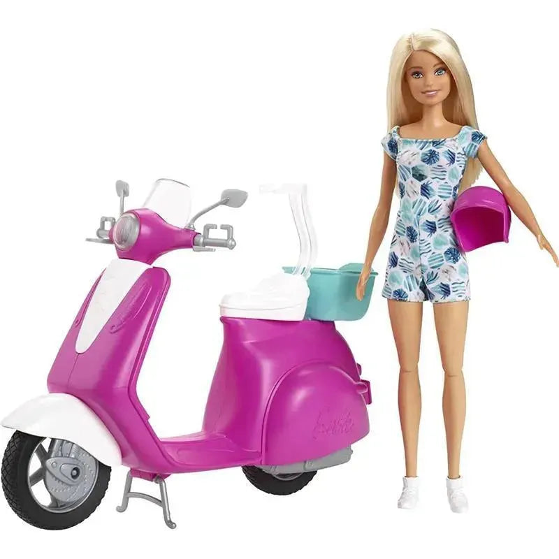 Tomy - Barbie Doll & Scooter Playset Image 3