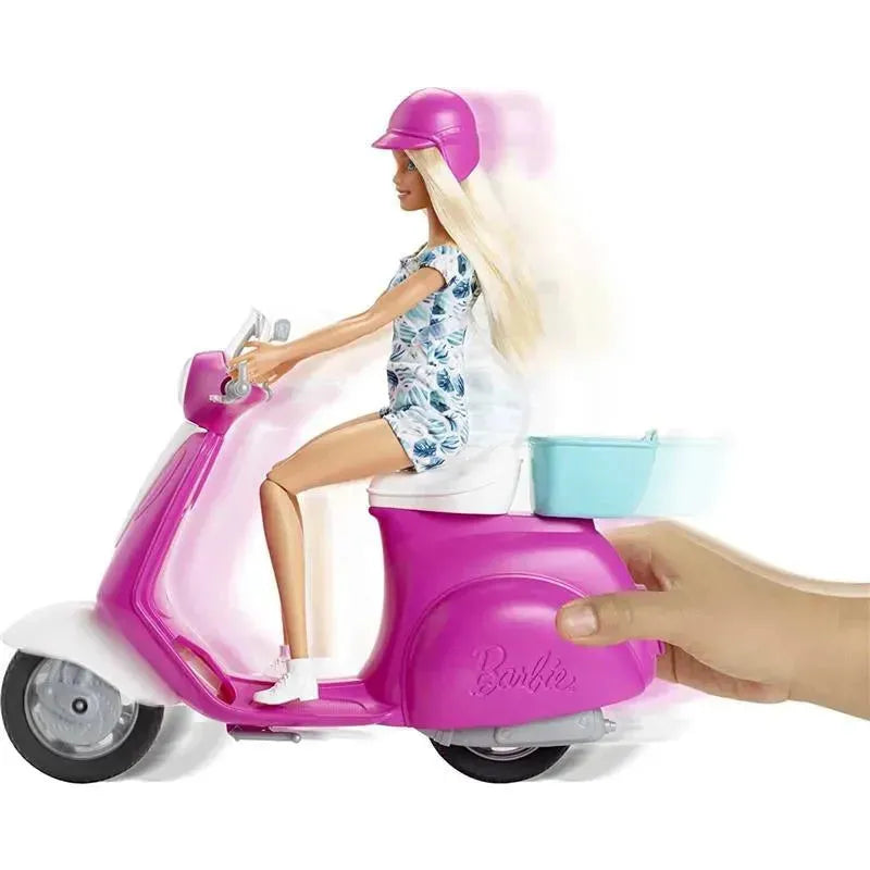 Tomy - Barbie Doll & Scooter Playset Image 4