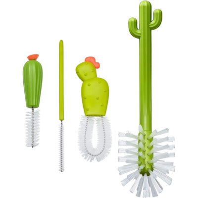 Boon CACTI Replacement Brush Set in green, featuring cactus-shaped and multi-functional cleaning brushes.