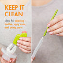 Replacement brush set for Boon CACTI in green, designed for cleaning bottles, sippy cups, and pump parts.