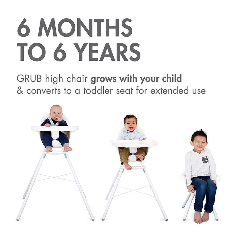 Tomy - Boon Grub 2-in-1 Convertible High Chair, Grey Image 10