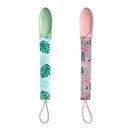 Tomy JJ Cole 2 pk Pacifier Clips, Flamingo/Tropical Image 1