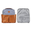 Tomy - Jj Cole Popperton Backpack Cognac Strip Diaper Bag Image 7