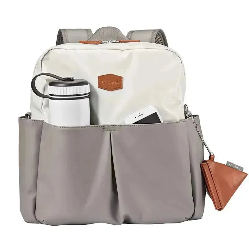 Tomy - Jj Cole Popperton Backpack Diaper Bag, Cream Mushroom Image 4