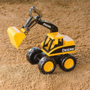 Tomy John Deere Big Scoop 15'' Excavator Toy With Tilting Dump Bed & Rolling Wheels, Yellow Image 4