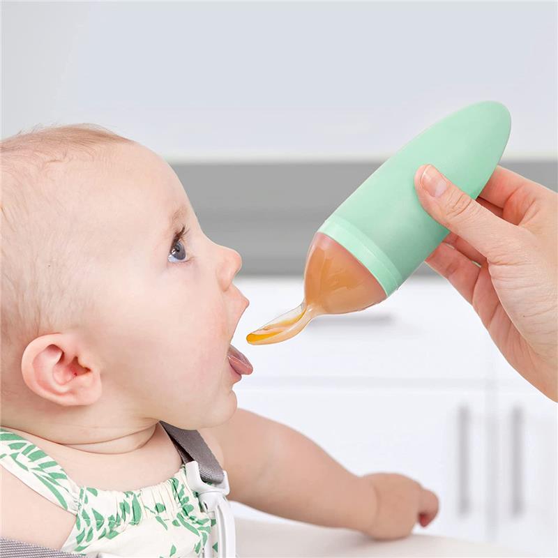 Tomy - Squirt Silicone Baby Dispensing Spoon Mint Image 3