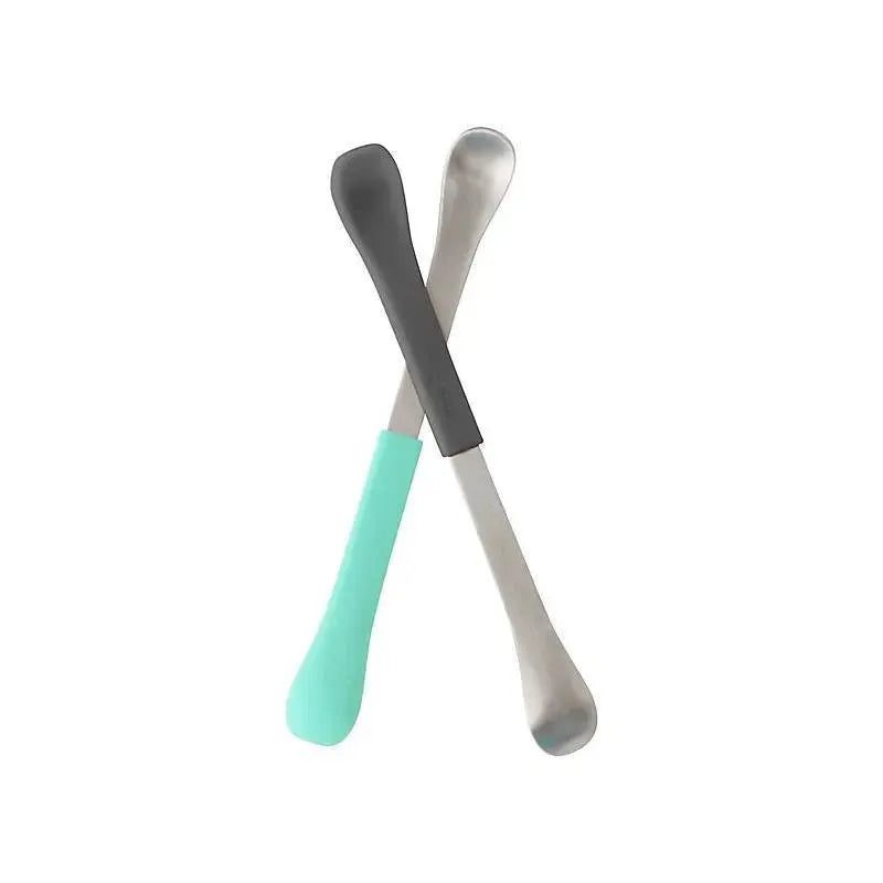 Tomy - Swap 2 in 1 Feeding Spoon Gray/Mint Image 1