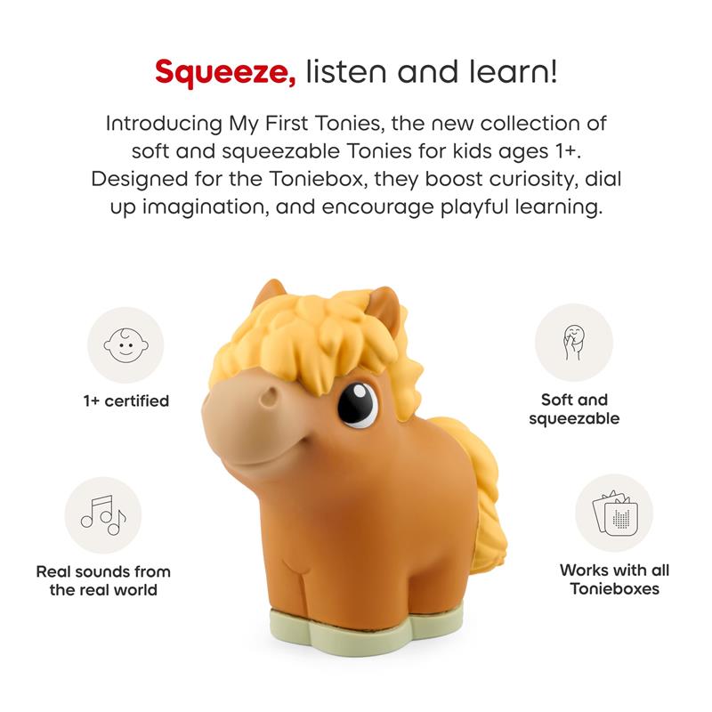 Tonies My First Farm Set Cow, Pig and Horse Soft and Squeezable Audio Toy Figurines Image 3