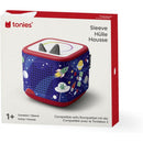 Decorative sleeve wrap for Toniebox 2 featuring a colorful space theme, including rockets and planets.