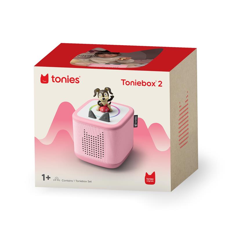 Tonies Toniebox 2 Audio Player Starter Set for Kids 1+ with Playtime Puppy, Cloud Pink Image 8