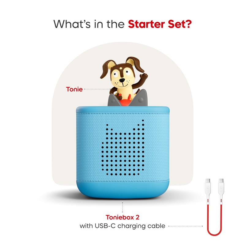 Tonies Toniebox 2 Audio Player Starter Set for Kids 1+ with Playtime Puppy, Sky Blue Image 3