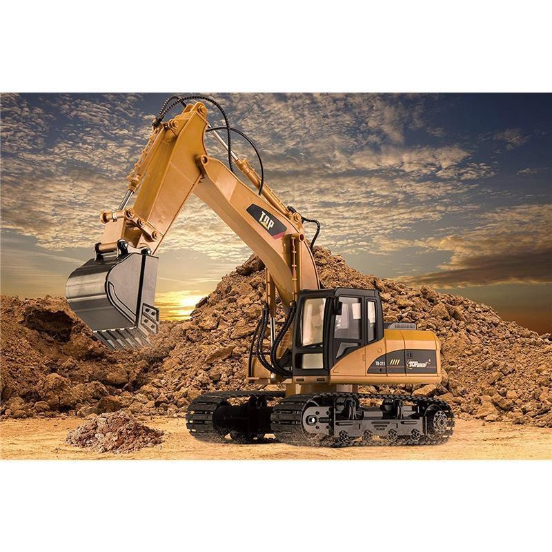 Top Race - Top Race 7 Channel Remote Control Excavator Tractor - Toddler toy Image 5