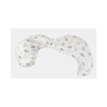 Boppy Total Body Pregnancy Pillow with Removable Pillow Cover- Gray Wispy Leaves Image 1