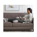 Total Body Pregnancy Pillow with Removable Pillow Cover- Gray Wispy Leaves Image 3