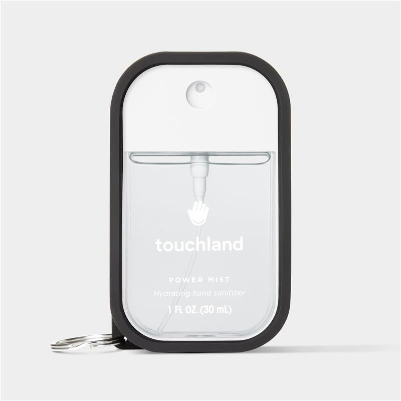 Touchland Hand Sanitizer Mist Case, Silicone Case with Keyring, Jet Black Image 3