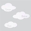 Trend Lab - Clouds 3 Pack Wood Décor, White Image 1