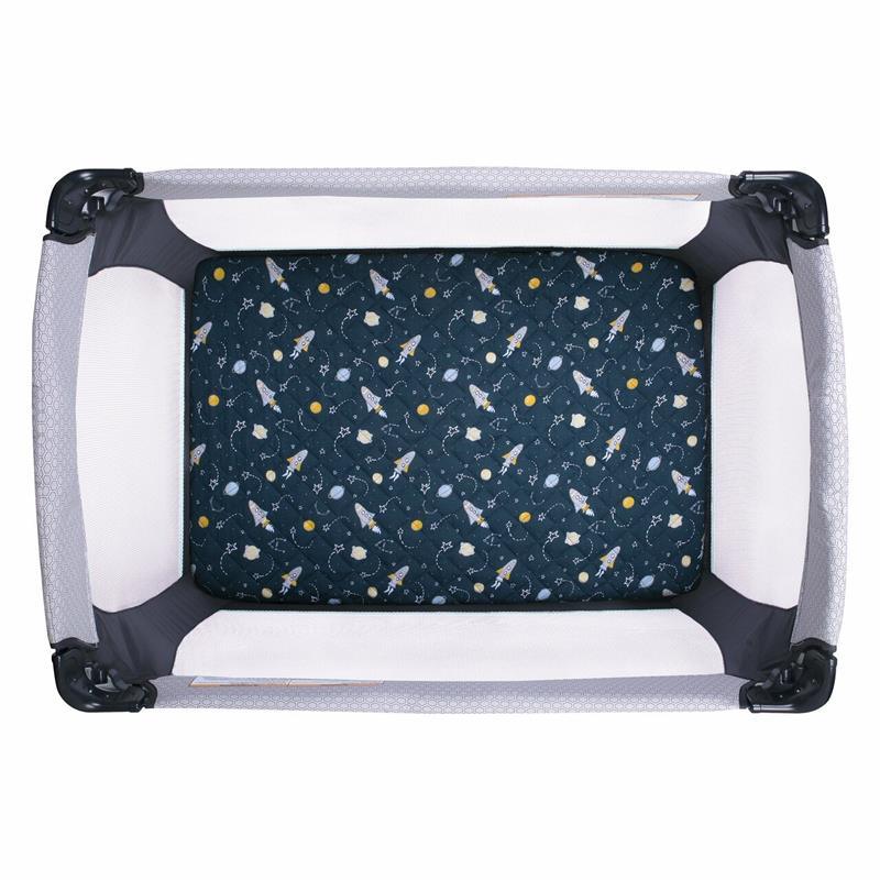 Trend Lab - Fitted Cotton Jersey Playard Sheet, Rockets Image 2