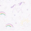 Trend Lab - Rainbow Flannel Changing Pad Cover, Unicorn Image 2