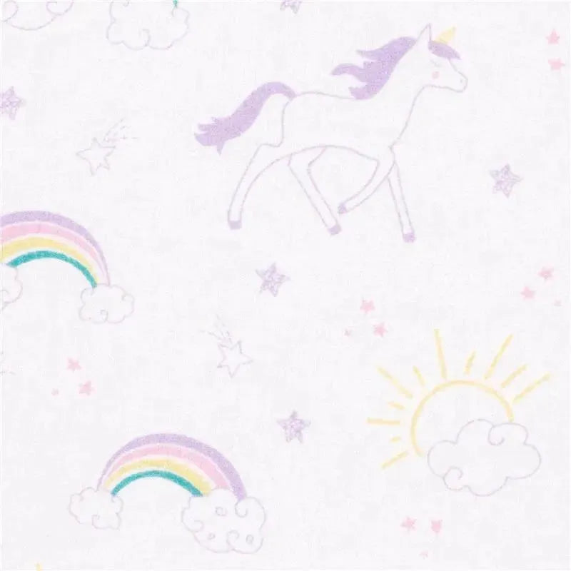 Trend Lab - Rainbow Flannel Changing Pad Cover, Unicorn Image 2