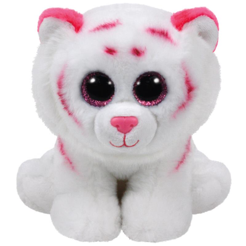 Ty Tabor the Tiger, Pink/White, Medium | Tiger Stuffed Animals | TY Toys Image 1