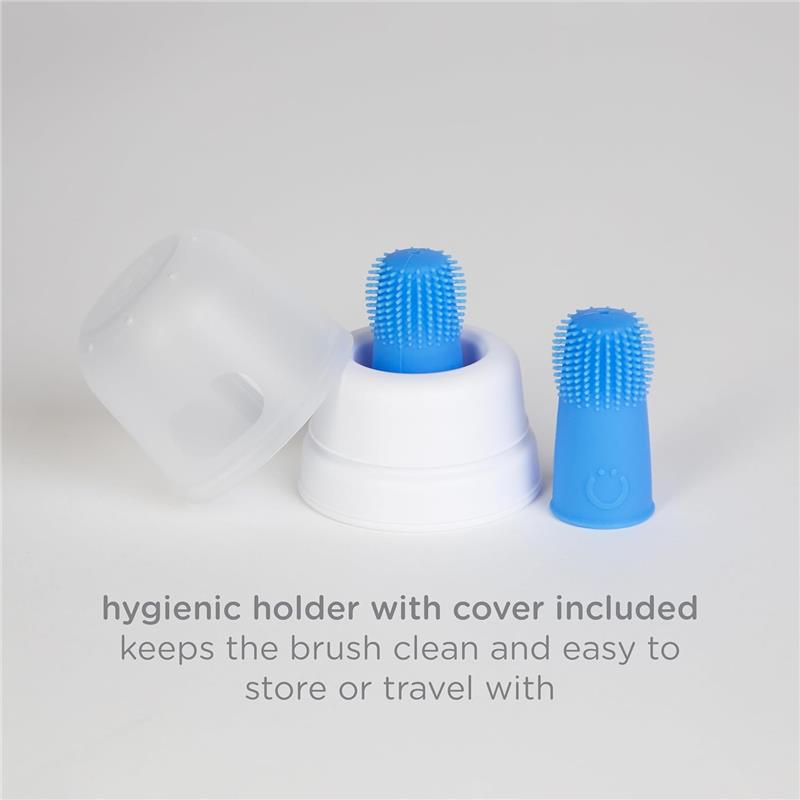 Ubbi - 2Pk Polaris Baby Silicone Finger Toothbrush With Storage Case Image 2