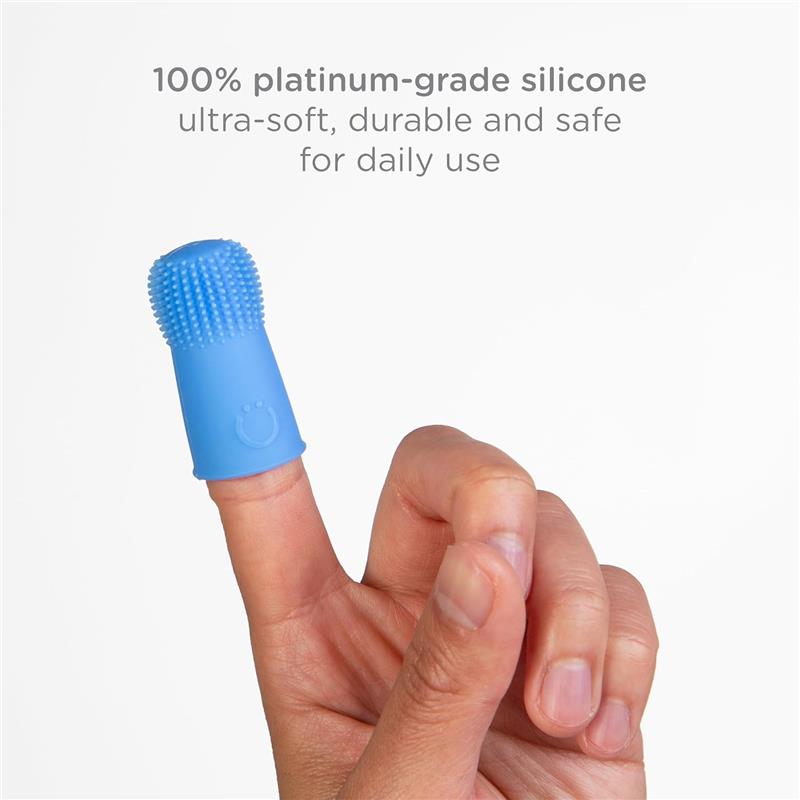 Ubbi - 2Pk Polaris Baby Silicone Finger Toothbrush With Storage Case Image 4