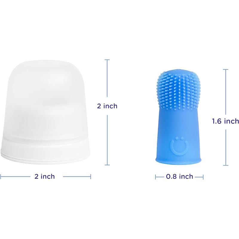 Ubbi - 2Pk Polaris Baby Silicone Finger Toothbrush With Storage Case Image 5