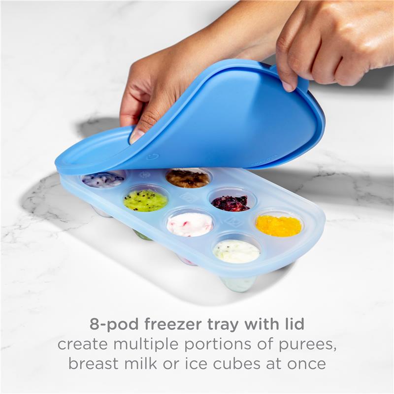 Ubbi - Baby Food Feeder & Freezer Tray Set, Polaris Blue & Zest Green Image 4