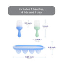 Ubbi - Baby Food Feeder & Freezer Tray Set, Polaris Blue & Zest Green Image 7