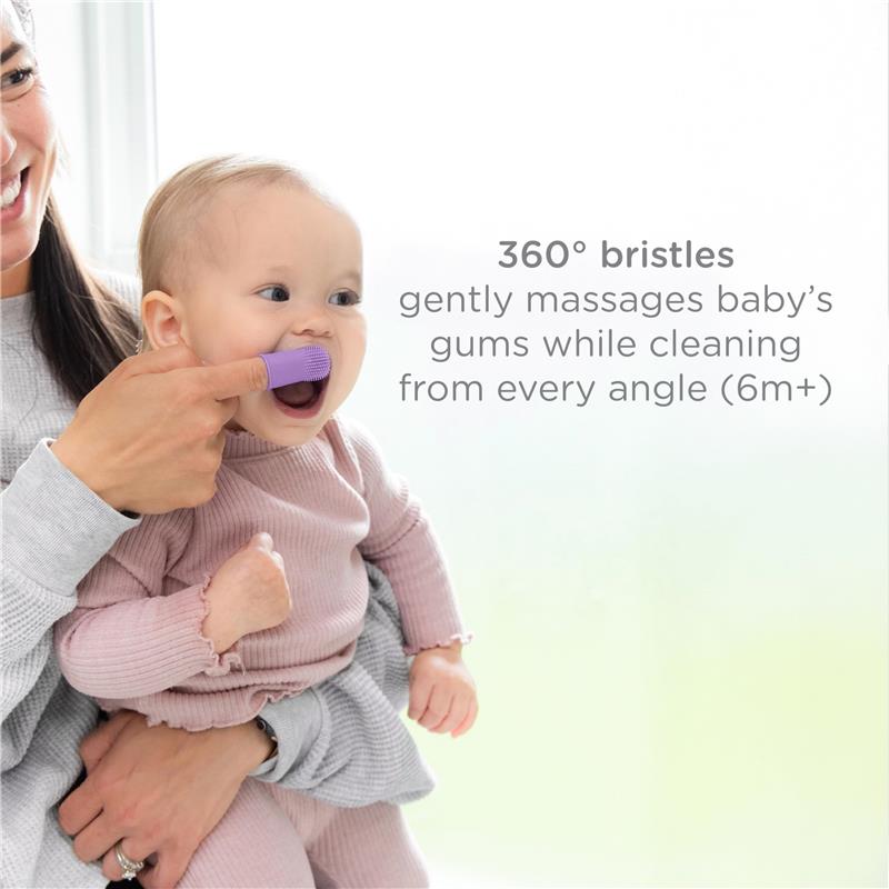 Ubbi - Baby Silicone Finger Toothbrush with Storage Case Image 4