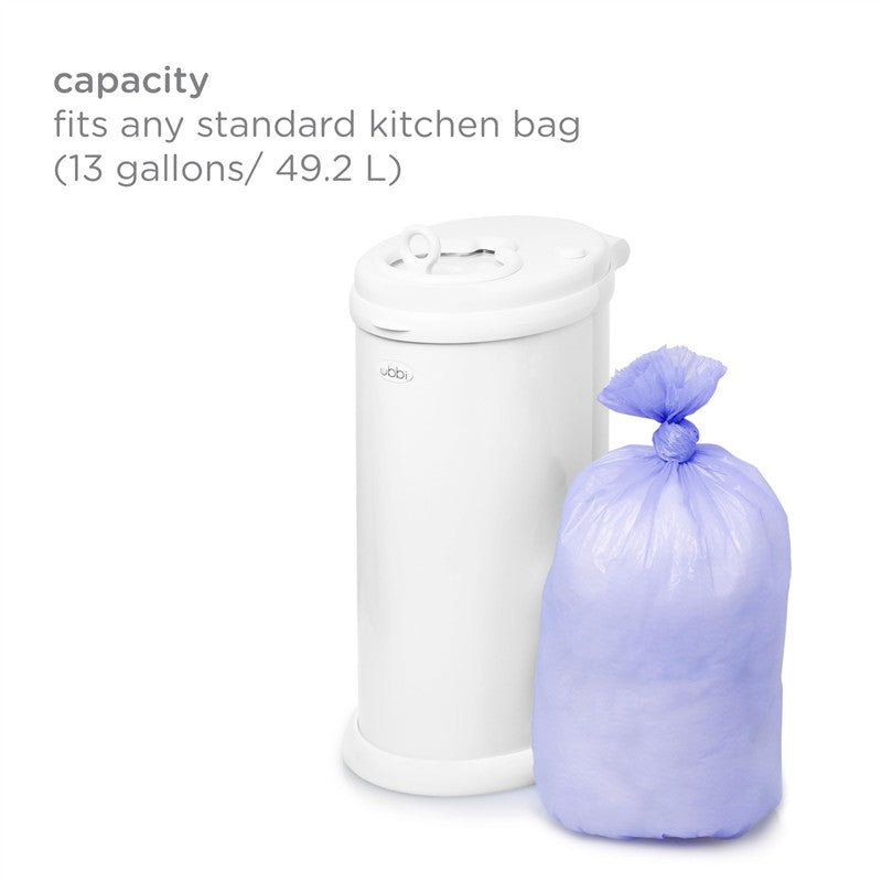 Ubbi - Diaper Pail Plastic Bags, Disposable Baby Waste Bags, Single Pack, 25 Count, 13-Gallon Bags Image 4
