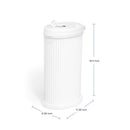 Ubbi Fluted Stainless Steel Diaper Pail, White Image 2