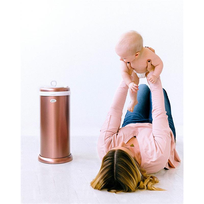 Ubbi Limited Edition Diaper Pail, Rose Gold Image 4