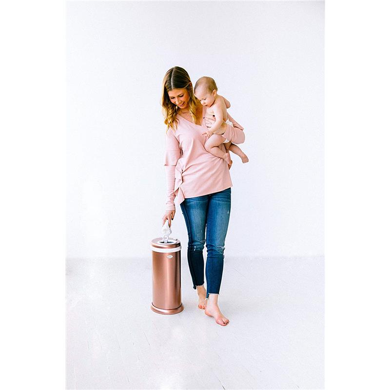 Ubbi Limited Edition Diaper Pail, Rose Gold Image 5