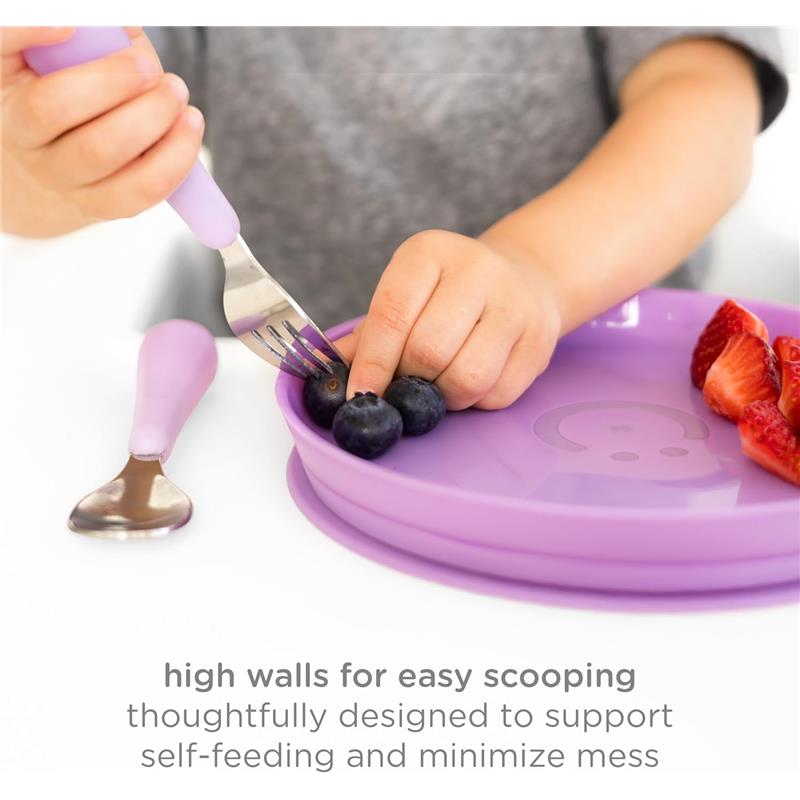 Ubbi - Plate Set with Interchangeable Suction Base for Babies and Toddlers, 2 Pack, Polaris Blue Image 2