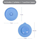 Ubbi - Plate Set with Interchangeable Suction Base for Babies and Toddlers, 2 Pack, Polaris Blue Image 3